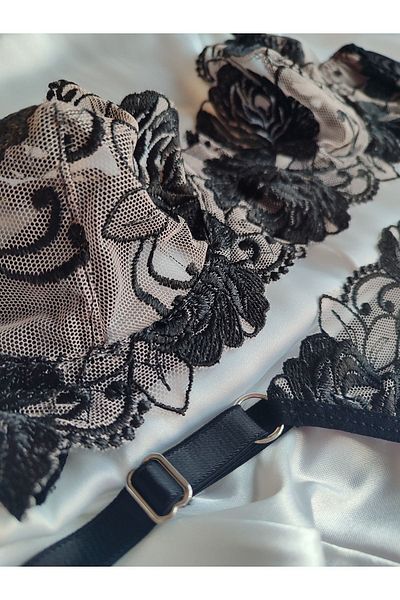 BLUE AVCI LINGERIE Set sutien din tul cu sârmă