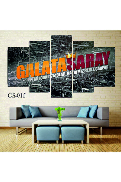 fabriflow exclusive 5li Mdf Tablo Duvar Süsü Aslan Hediyelik Eşya