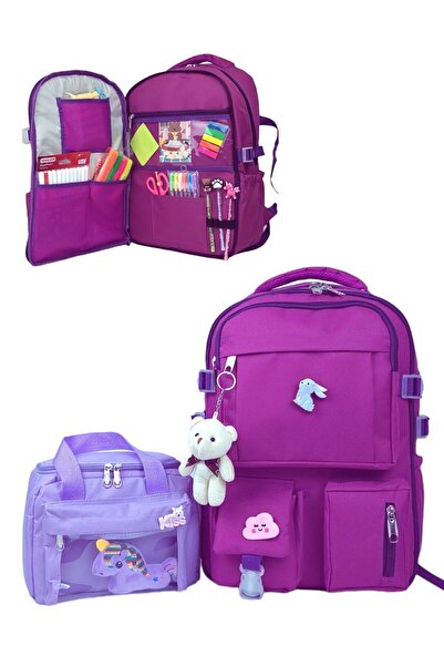 QUOVO حقيبة مقاومة للماء لتقويم العظام - طقم غداء مدرسي للأولاد والبنات، على ...