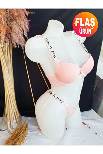 KEMSON Σετ σουτιέν με στήριγμα Underwire Double Push Up Stone Σέξι εσώρουχα με προίκα