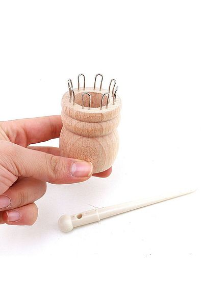morlalem m 8 Pin Wood Knitting Reel - Πλαστικό βελονάκι
