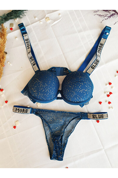 KEMSON Σετ σουτιέν με στήριγμα Underwire Double Push Up Stone Σέξι εσώρουχα με προίκα