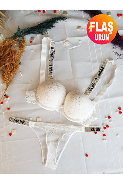 KEMSON Σετ σουτιέν με στήριγμα Underwire Double Push Up Stone Σέξι εσώρουχα με προίκα