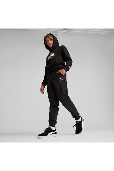 Puma Kids Hanorac sport negru pentru copii