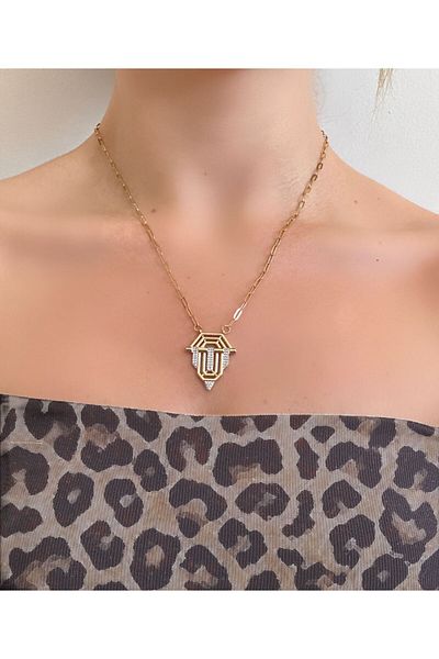 ABAKSESUAR Serenay Knight Steel Necklace