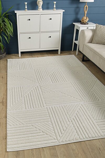 venucci home & living Quincey Bukleli Yumuşak Peluş Post Shaggy Krem Çocuk Od...