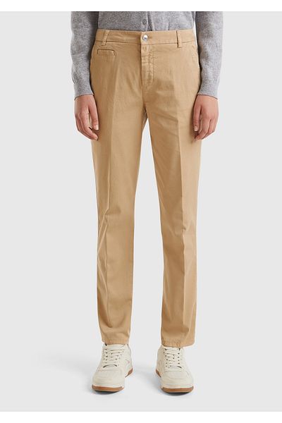 United Colors of Benetton Beige Women's Chino Pants - Elastane Basic Model