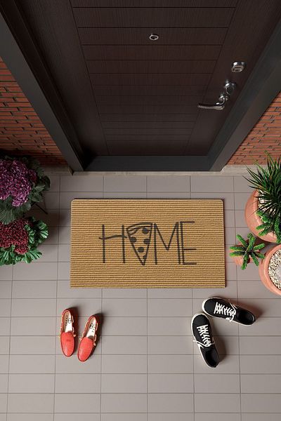 venucci home & living Door Front Patterned Mat
