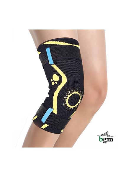 bgm Unisex Knitted Flexible Underwire Patella Supported Knee Brace High Quality Underwire Knitted Knee Brace