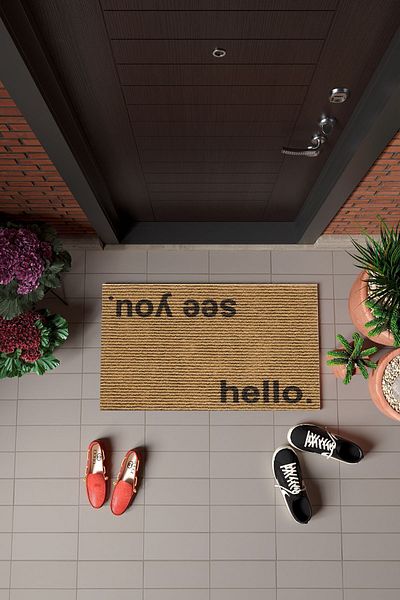 venucci home & living Door Front Patterned Mat