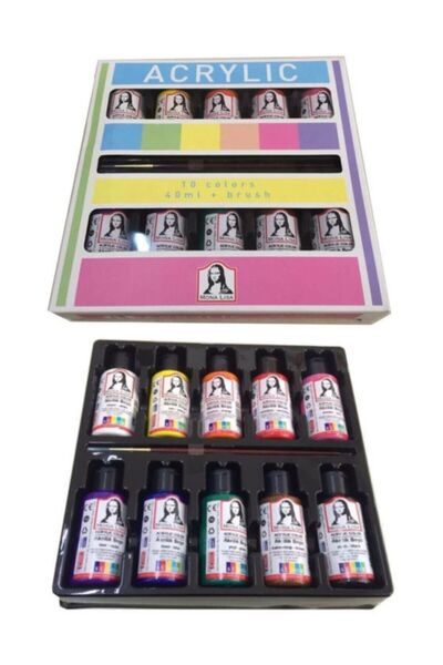 Südor Monalisa Akrilik Boya 10 Renk X 40 ml (FIRÇA HEDİYELİ)