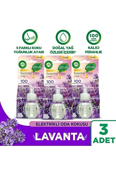 Air Wick Elektrikli Oda Kokusu Yedek Şişe Lavanta X 3 - Esansiyel Yağlar Içerir*