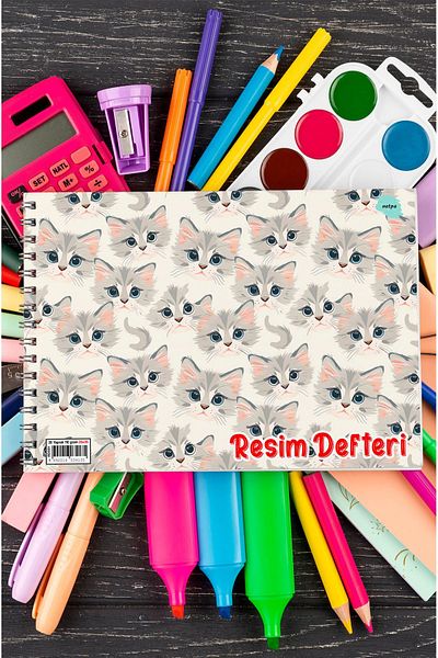 kutuTR Luxury Wooden Covered 25x35 Picture Notebook - 90 gr 40 Sheets RD001