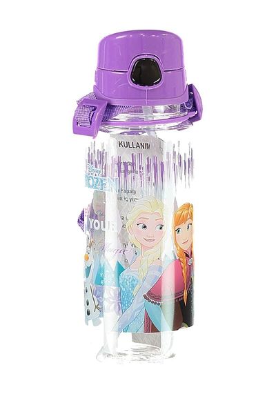 Frozen زجاجة مياه - غطاء بقفل فوهة مع قش شفاف