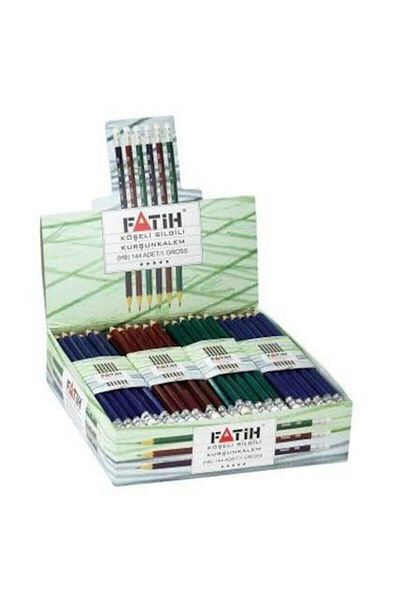 Fatih 16600 Model Pencil with Cornered Eraser - Box of 144