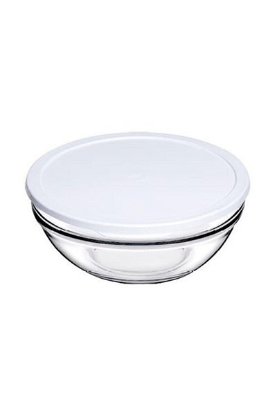 Paşabahçe 20 Cm White Plstic Storage Container with Lid - 1700 Cc