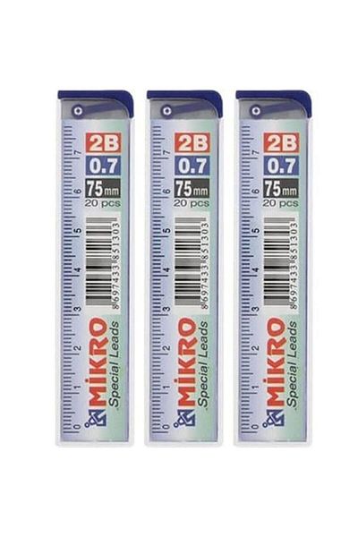 Mikro رأس قلم مسطرة 0.7 مم، مجموعة من 3 قطع