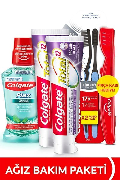 Colgate Professional Toothpaste and Microfine Toothbrush - 75 ml + 250 ml Plax Oral Care Water
