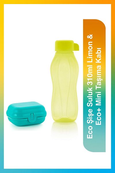 Tupperware Eco Bottle Drinker 310ml Lemon & Eco+ Mini Carrying Container