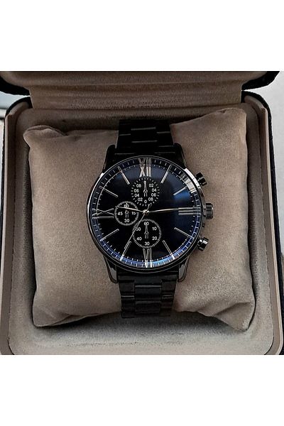 Leerybee Black Metal Cord Men's Wristwatch - Special Boxed, Birthday Anniversary Gift for Lover