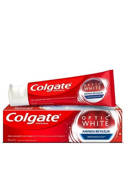 Colgate Optic White Instant Whitening Toothpaste 75 ml X2+ Activated Charcoal Whitening Toothpaste 50 ml X2