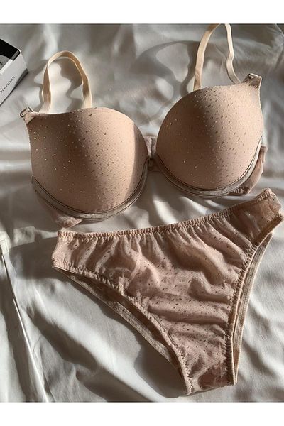 ROZENİN LINGERIE Σετ σουτιέν με στάμπα με ελαφρύ μαλακό κύπελλο