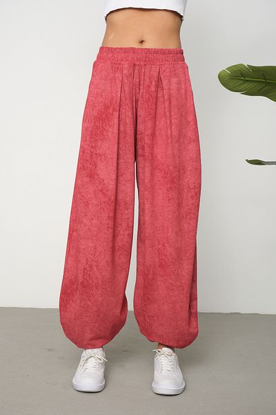 LİVE SPORT Acid Washed Women's Cupra Carrot Leg Shalwar - με τσέπες