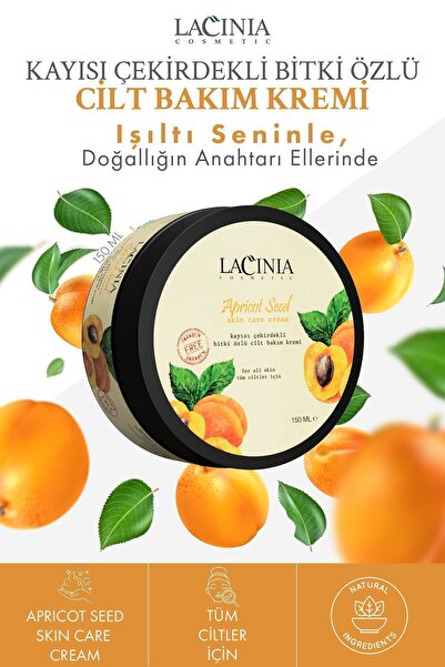 Lacinia Kayısı Çekirdeği Yağlı Cilt Bakım Kremi 150 ml El Yüz Ve Vücut Bakımı...