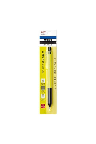 Tombow Neon Yellow Mono Graph Lite Mechanical Pencil - 0.5 Versatil
