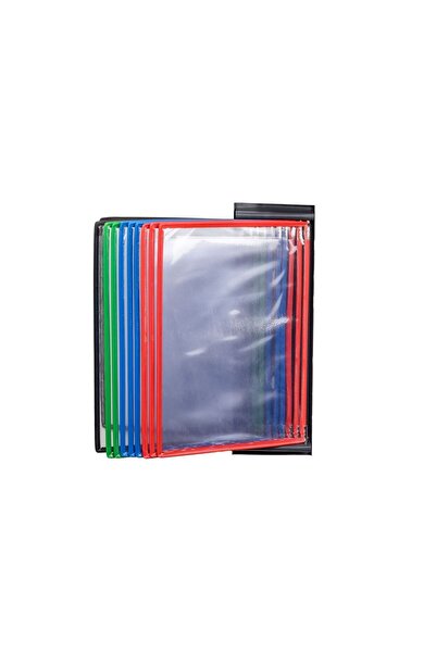 Genel Markalar Plastik Pano Duvar Tipi A4 10'lu Şömiz Dosya Evrak Tutucu Plas...