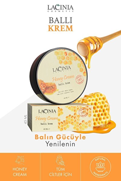 Lacinia كريم العسل 45 مل - مناسب للعناية بالوجه والجسم