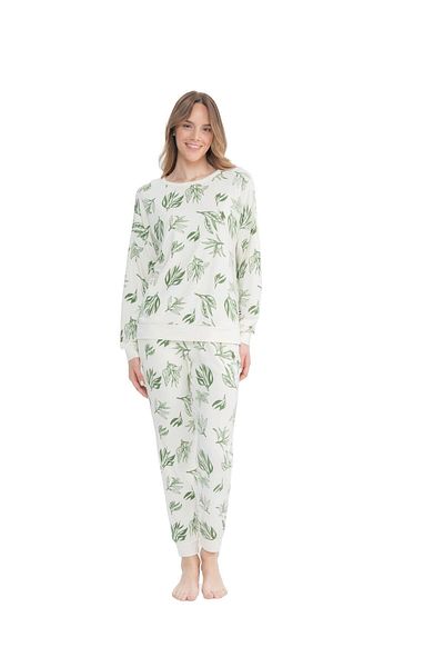 U.S. Polo Assn. BAZA. Polo Assn. Set de pijamale de damă verde - Gât rotund