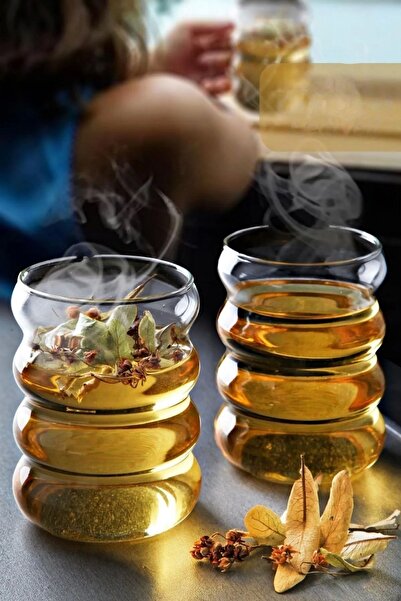 MİS KİTCHEN 2 Adet Stil Bardak Soğuk , Sıcak Kahve Ve Kokteyl Bardağı - Bitki...