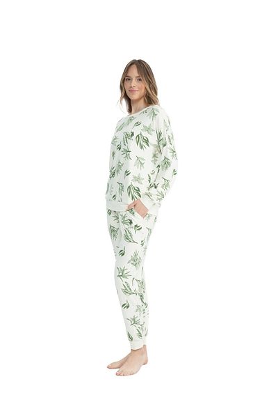 U.S. Polo Assn. BAZA. Polo Assn. Set de pijamale de damă verde - Gât rotund