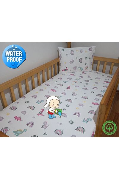 OGUZ ATA CONCEPT OĞUZ ATA CONCEPT 100% COTTON WATERPROOF RUBBERED LEAF MATTRESS PROTECTOR ALEZ