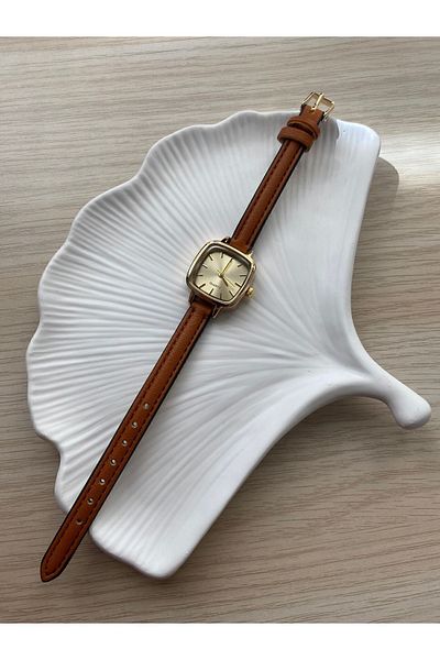 QUARTZ Retro Minimal Thin Leather Cord Women's Wristwatch