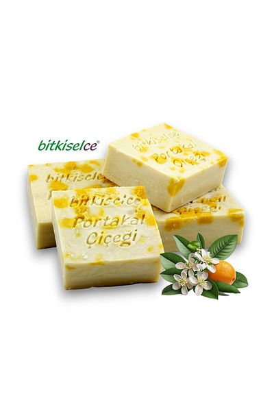 bitkiselce Natural Orange Flower Soap - 4 Pieces (450 gr.)- Natural and Handmade