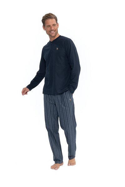 U.S. Polo Assn. Η.Π.Α. Polo Assn. Σετ ανδρικής πιτζάμα Navy Blue Placket