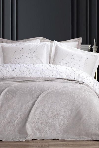 Çeyiz Diyarı Beige Color 7 Piece Burçak Bridal Set