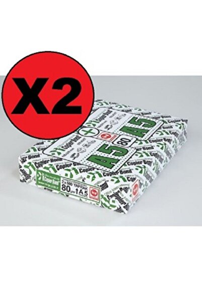 Copier bond Fotokopi Kağıdı A5 2 Paket (2X1000 YAPRAK) 80 gr A4 Yarısıdır!!!