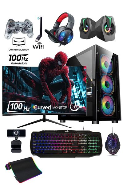 IZOLY Lotus X Mega I5-4570 16gb 256gb Ssd Rx 580 8gb 24'' Oyuncu Masaüstü Bil...