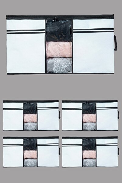 Ekici home textile 5 Adet - Pencereli Yastık-yorgan Hurcu 75 X 40 X 40 Cm