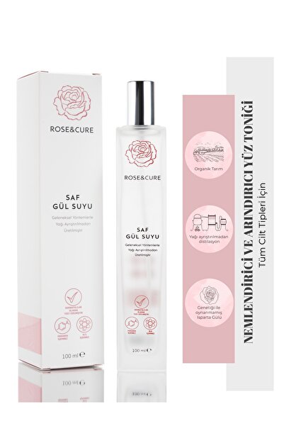 Rose and Cure Saf Gül Suyu 100ml- YENİ HASAT