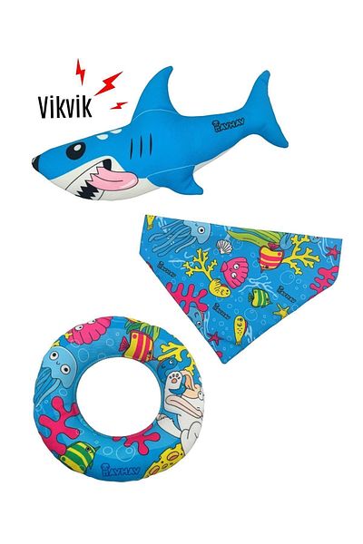 Havhav Plush Bagel Dog Toys - Seaside Pans Set