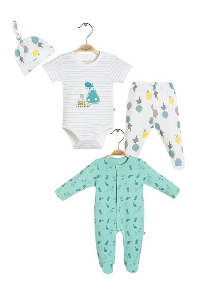 Generic Brand مجموعة من 4 قطع من التول من Biorganic Baby Boy Pear Is So Sweet