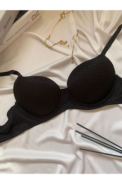 ROZENİN LINGERIE Textured Light Supported Bra
