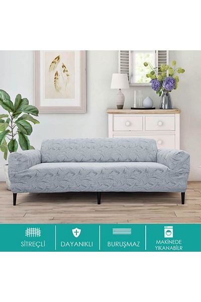 Faiend Jacquard Coffee Table Pattern Gray 3 3 1 1 Elastic Sofa Cover| Elastic Seat Cover| seat cover