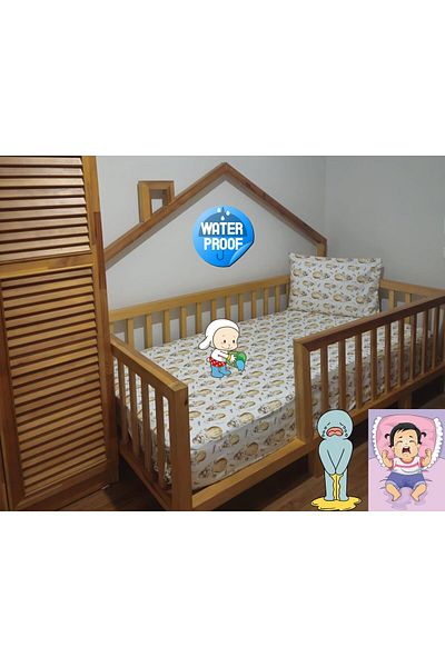 OGUZ ATA CONCEPT OĞUZ ATA CONCEPT 100% COTTON WATERPROOF RUBBERED LEAF MATTRESS PROTECTOR ALEZ