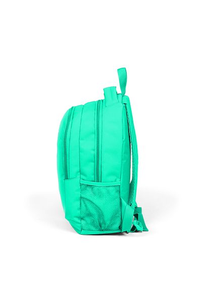 Coral Water Green Three Compartment Backpack for Kids - 14395