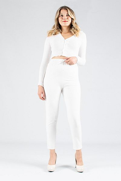 Modashop Lycra Crepe Women's Trousers - Dumbbell Dumbbell - Comfortable Size 36-50
